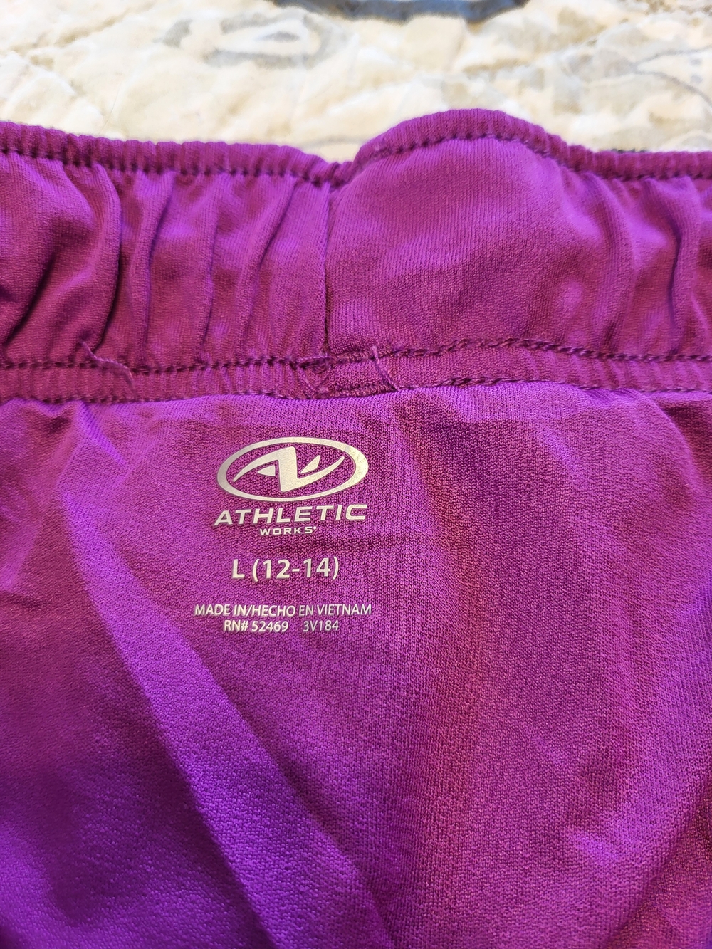 Athletic Works Women's Purple Multi Floral Athletic Shorts - Picture 4 of 6
